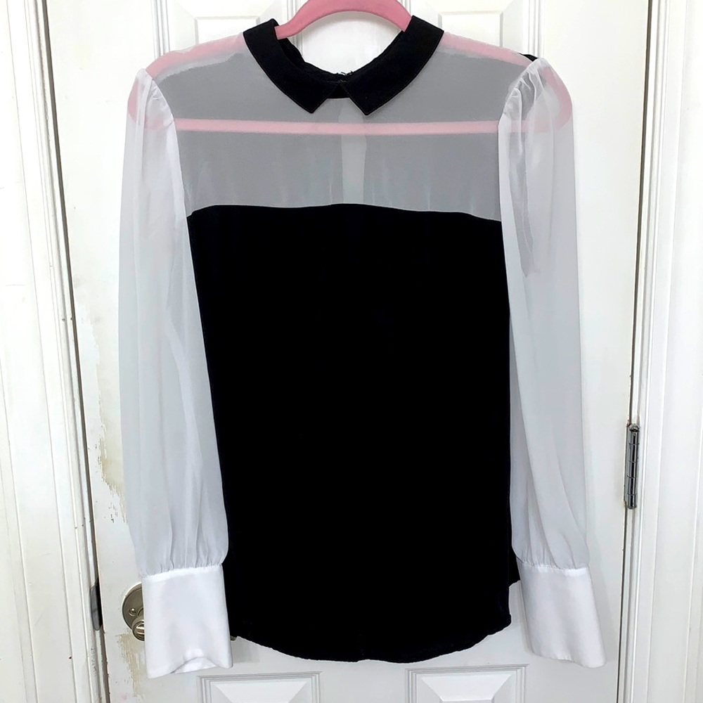 Black and white blouse